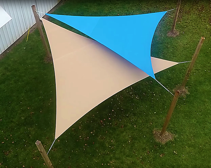 Learn to make triangular shade sails in our how-to video